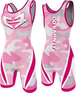 GO EARN IT Singlet de Lucha Libre para Mujeres y Niñas. Tallas Juveniles y Adultas para Niñas, Singlets Femeninos Juveniles XS-A3XL - Product Image 1