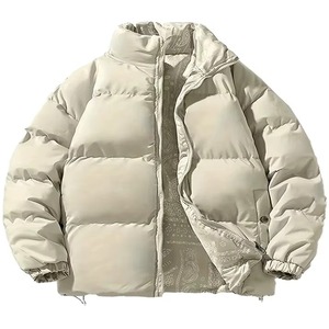 Hot Sale <b>Men's</b> Zip-Up Puffer <b>Jacket</b> Colorful Sportswear for Spring and Autumn Collarless Hoodie - Product Image 6