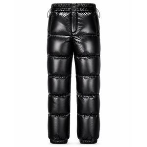 Pantalon de neige unisexe noir imperméable, respirant, anti-humidité, en polyester/nylon Rip-Stop, fermeture éclair, coupe-vent, pour activités de plein air - Product Image 1
