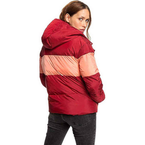 Veste d'hiver matelassée personnalisée pour femme, à capuche, chaude, color-block, style décontracté, épaisse, imperméable et rembourrée - Product Image 2