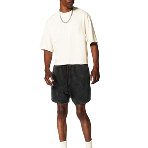 T-shirt Homme Oversize 100% Coton Décontracté Col Rond Manches Courtes Couleur Unie Respirant Séchage Rapide Coupe Classique Logo Avant - Product Image 3