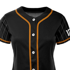 Customized <b>Baseball</b> Jersey Full Sleeve Fitted Breathable Button Front Team Numbers Embroidery 100% Polyester <b>Baseball</b> Jersey - Product Image 5