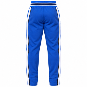 Phi Beta Sigma <b>Men's</b> Royal Blue Fleece Jogger Pants with <b>White</b> Side Stripes Drawstring Waist Embroidered Greek Letter Design - Product Image 4