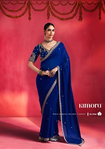 Sari indien tendance, magnifique, de créateur, style Bollywood, en soie douce et lourde, orné de sequins, pour femmes, idéal pour les fêtes et les mariages, haute qualité, vente en gros - Product Image 1
