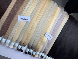 Precio al por mayor Extensiones de cabello a granel Cabello humano virgen vietnamita Double Drown 100 gramos Colores claros 22 pulgadas - Product Image 6