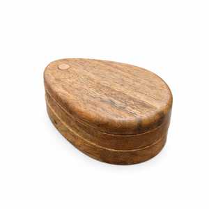Premium Quality Handcrafted Spice <b>Box</b> <b>Masala</b> Dabba Salt Rimmer with 2 Round Compartments & Spoon Acacia Wood Spice <b>Box</b> Set - Product Image 4