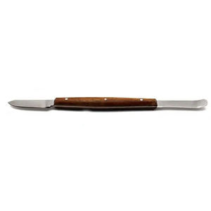 Couteau à cire dentaire 13 cm, manche en bois, acier inoxydable et silicone, certifié CE, instrument manuel réutilisable pour usage chirurgical et mélange - Product Image 2