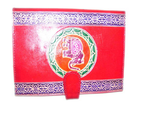 Housse de livre en cuir bohème Lowellcraft avec fermeture éclair et doublure en toile - Product Image 3