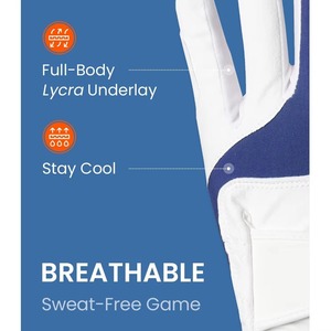 Guantes de Golf Blancos de Piel Sintética de Diseño Único y la Mejor Calidad, Transpirables y Duraderos para Adultos, Producción al por Mayor de Fábrica - Product Image 2