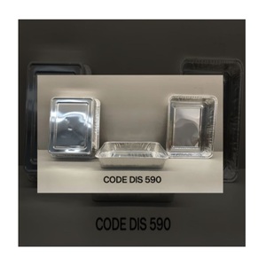 High Quality 540 ML Aluminium <b>Foil</b> <b>Container</b> with Lid for Safe Food Packaging and Delivery for Export Selling Price - Product Image 1