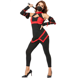 Conjunto de Disfraz de Ninja de 3 Piezas para Mujer – Atuendo Moderno para Fiestas y Actuaciones Televisivas - Product Image 5