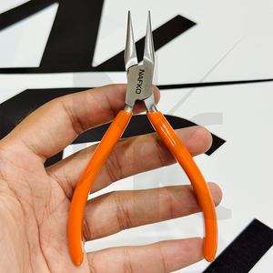 Alicates de Punta de Cadena de Alta Precisión Sin Resorte, Herramienta para Doblar Alambre y Abalorios, con Empuñadura de PVC, para Logotipo Personalizado, Herramienta OEM Disponible - Product Image 2