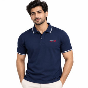 Fashionable men polo shirt combining breathable fabric elegant appearance and relaxed <b>fitting</b> for contemporary casual wardrobes - Product Image 1