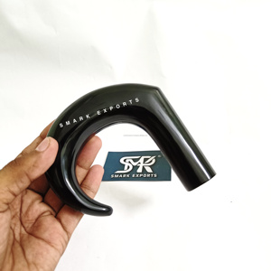 Poignée de bâton de marche en corne de buffle polie Crook Cane Head Handmade Hook Grip pour canne en bois et bâton de mobilité - Product Image 1