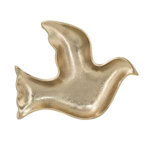 Plateau décoratif en forme d'oiseau doré pour servir des collations, des biscuits et des plats, idéal pour les mariages, la décoration de table moderne à la maison. - Product Image 1