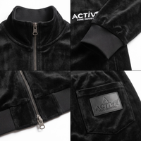 Ensemble de survêtement en velours épais pour homme, personnalisé OEM, pantalon évasé rétro, style streetwear