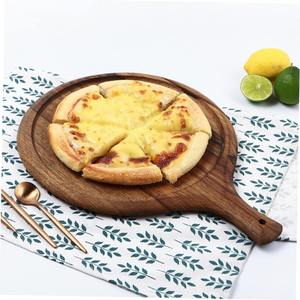 Tablas de Cortar de Madera al por Mayor para Cocina, Bandeja Rústica para Servir Pizza con Asa, Hecha en Vietnam, Buen Precio - Product Image 2