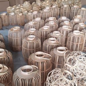 Woven <b>Lantern</b> Handmade Bamboo Hanging <b>Lantern</b> Eco Friendly <b>Decorative</b> <b>Lantern</b> for Home Garden Wedding Hotel Decor - Product Image 5
