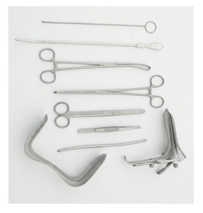 Kit d'instruments chirurgicaux gynécologiques : forceps, spéculum et curettes en acier inoxydable réutilisables, certifiés CE, pour chirurgie gynécologique - Product Image 4