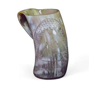 Handcrafted American Buffalo Horn Tankards <b>Mug</b> with Unique <b>Tree</b> of Life Logo Ox Viking Drinking Horn for Feasts & Special Events - Product Image 5
