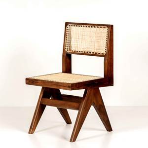 เก้าอี้ทานข้าวไม้เนื้อแข็งสไตล์มิดเซ็นจูรี่โมเดิร์น พร้อมหวายถักแบบแฮนด์เมด ขาแบบตัววี พร้อมเบาะรองนั่ง สำหรับร้านอาหารและบ้าน - Product Image 1
