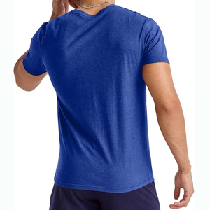 Camiseta Básica Premium para Hombre a Precio Económico, Lisa, de Algodón Suave y Elástico, Transpirable, de Manga Corta, Cuello Redondo, Casual, Ajustada, para Verano - Product Image 2