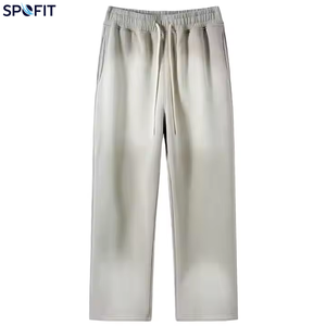 Pantalon de survêtement homme en polyester/coton, coupe droite, décontracté, en velours côtelé, avec cordon de serrage, personnalisable en usine, haute qualité - Product Image 1