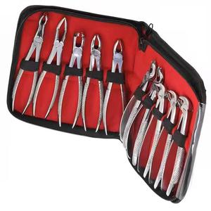 Dental Orthodontic Pliers Kit Stainless Steel Manual Tooth Extracting Forceps <b>Set</b> Class I Grip Red <b>Case</b> - Product Image 2