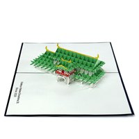 Carte de vœux 3D pop-up avec des bâtiments célèbres du Japon, idéale pour les cartes-cadeaux