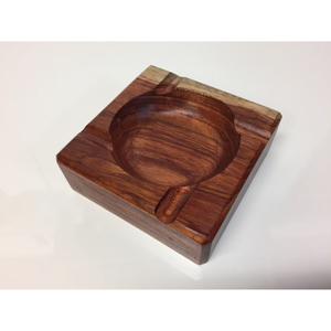Cendrier carré de luxe en bois de noyer massif pour cigares et cigarettes, accessoire de fumeur portable pour la maison et le bureau - Product Image 4