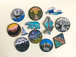 Patch thermocollant en toile écologique brodé Thread N Shred, forme irrégulière, applique décorative pour personnalisation de vêtements - Product Image 5