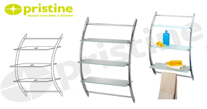 Estante de baño de metal cromado de vidrio de 3 niveles de alta calidad Estante de exhibición de almacenamiento doméstico de montaje en pared hecho en Taiwán a la venta en Shopee - Product Image 6