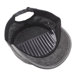 Adjustable Vintage Street Solid Cadet <b>Cap</b> <b>Flat</b> Unisex Low Price 100% Cotton Breathable Waterproof Fashion Sporty Canvas Fabric - Product Image 6