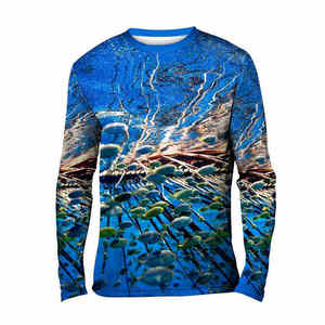 Chemise de pêche à manches longues pour homme, protection UPF 50+, impression par sublimation, séchage rapide, polyester, haut de gamme pour activités de plein air - Product Image 1