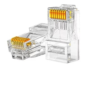 安価な価格Cat6 RJ45プラグUTP 8P8Cネットワークケーブルコネクタ2U 3U 15U金メッキRJ45クリスタルヘッドイーサネットCat6コネクタ - Product Image 2