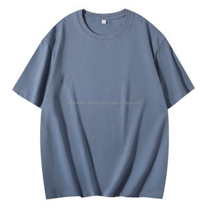 Camiseta de Cuello Redondo para Hombre, Diseño Personalizado con Logotipo Bordado e Impreso, 180g, Algodón, Color Sólido, Manga Corta y Holgada, Tejido de Punto - Product Image 2