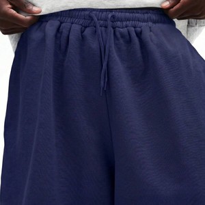 Custom <b>Knee</b> <b>Length</b> <b>Men's</b> Solid Navy Blue Bermuda <b>Shorts</b> Elastic Waist Casual Breathable Mid Rise Plain Dyed Woven Style <b>Short</b> - Product Image 5