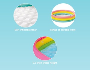 <b>Inflatable</b> <b>Baby</b> Pool Non Slip PVC Foldable 3 Ring Bathtub for Kids & Toddlers - Product Image 4
