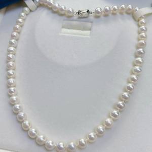 Collier haut de gamme en perles d'eau douce pour Xiaomi, 5 mm, chaîne en or 18 carats, fermoir à boucle, luxe léger avec une sensation haut de gamme - Product Image 1
