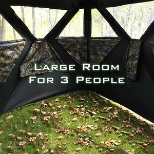 Abri de chasse pop-up pour 3 personnes avec attaches et accessoires en maille - Product Image 3
