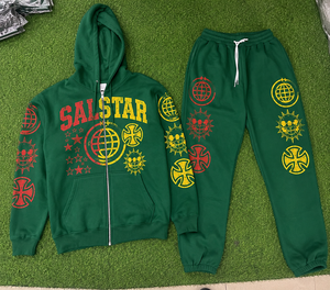 Ensemble de survêtement vert personnalisé pour homme, 2 pièces, sweat à capuche imprimé graphique, pantalon de jogging, fabricant de vêtements de sport streetwear - Product Image 6