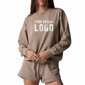 Sweat-shirt pour femme en molleton épais à motif graphique, marque privée, vente en gros usine - Product Image 5
