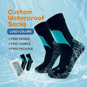 Chaussettes épaisses imperméables en coton 100% personnalisées pour enfants, pour une utilisation en extérieur et par temps humide, sans couture, pour la randonnée, la pêche, la protection quotidienne - Product Image 1