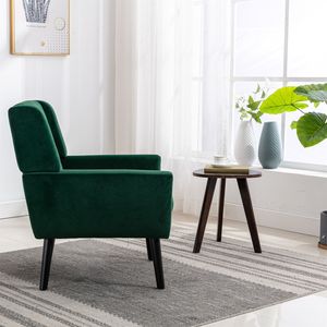 Poltrona Ergonomica Moderna in Morbido Velluto con Gambe Nere per Soggiorno e Camera da Letto, Uso Interno Domestico - Product Image 4