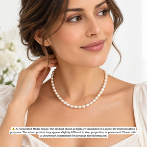 Collier artisanal vintage en argent sterling 925 plaqué or 18 carats avec perles d'eau douce ovales pour mariage et fêtes - Product Image 2