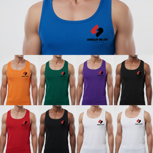 Débardeur en coton sans manches pour homme, idéal pour la gym et le fitness, personnalisable avec logo, respirant, coupe ample, vêtement de sport d'été - Product Image 3