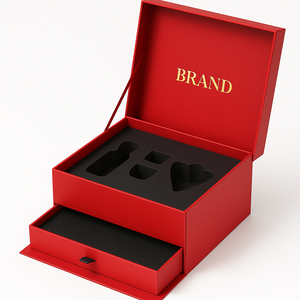 Brand Rigid Drawer Gift <b>Box</b> <b>Set</b> Hot Stamping Logo Paperboard High-End Craft Packaging - Product Image 6