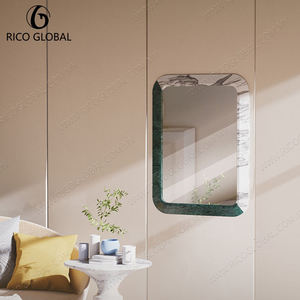 <b>Rectangular</b> Marble Framed Wall <b>Mirror</b> Traditional Design 6mm Glass Thickness Bathroom No Electricity Required - Product Image 3
