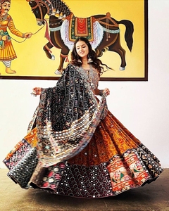 Designer Silk Lehenga Choli for Women Traditional Printed Ethnic Lehenga with Dupatta | Festive <b>Wedding</b> & Party Wear - Product Image 1