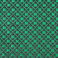 Rouleau de tissu en fibre de carbone jacquard vert noir 3K 240GSM pour panneaux composites décoratifs et garnitures intérieures automobiles